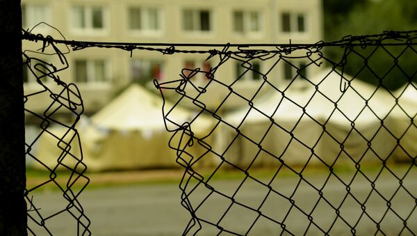 The Vámosszabadi refugee camp, Hungary - Sputnik International