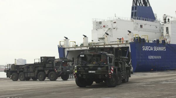 German military trucks transporting Patriot Missile Defense System. File photo. - Sputnik International