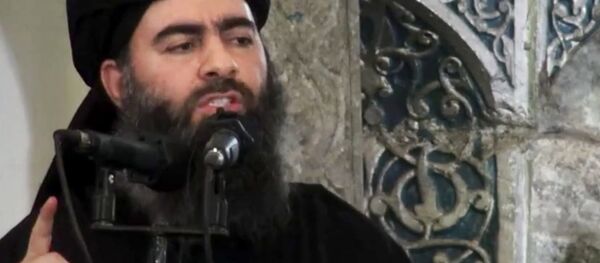 Eader of the Islamic State group, Abu Bakr al-Baghdadi, delivering a sermon at a mosque in Iraq Eader of the Islamic State group, Abu Bakr al-Baghdadi, delivering a sermon at a mosque in Iraq - Sputnik International