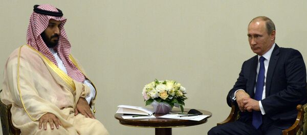 Vladimir Putin meets with Deputy Crown Prince and Defence Minister of Saudi Arabia Mohammad bin Salman Al Saud - Sputnik International