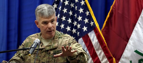 Col. Steve Warren, the new spokesman for the U.S.-led coalition in Iraq, speaks to reporters during a news conference at the U.S. Embassy in the heavily fortified Green Zone in Baghdad, Iraq, October 1, 2015 Col. Steve Warren, the new spokesman for the U.S.-led coalition in Iraq, speaks to reporters during a news conference at the U.S. Embassy in the heavily fortified Green Zone in Baghdad, Iraq, October 1, 2015 - Sputnik International