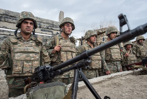Troops in the zone of the Nagorno-Karabakh conflict - Sputnik International