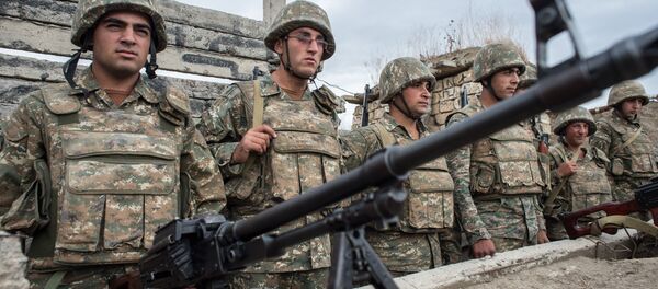 Troops in the zone of the Nagorno-Karabakh conflict Troops in the zone of the Nagorno-Karabakh conflict - Sputnik International