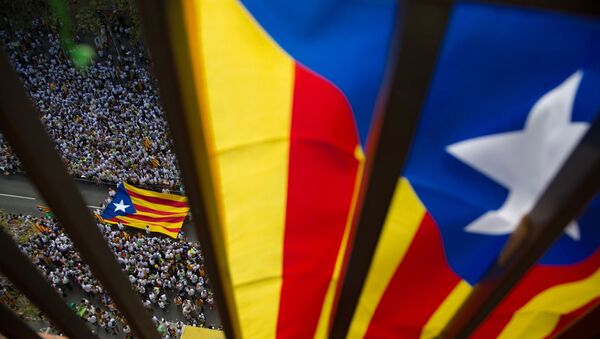 National Day of Catalonia celebrated in Barcelona - Sputnik International