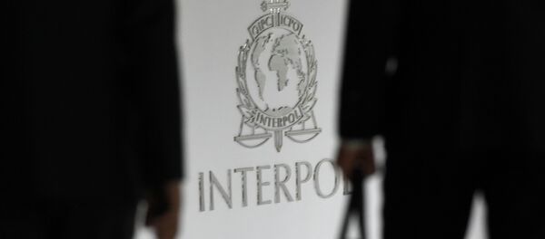 A logo at the newly completed Interpol Global Complex for Innovation building is seen during the inauguration opening ceremony in Singapore on April 13, 2015 A logo at the newly completed Interpol Global Complex for Innovation building is seen during the inauguration opening ceremony in Singapore on April 13, 2015 - Sputnik International
