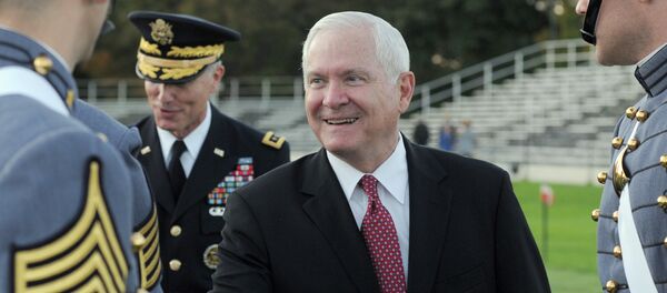 Robert M. Gates rides greets Cadets at West Point, N.Y., on Thursday, Oct. 6, 2011. - Sputnik International