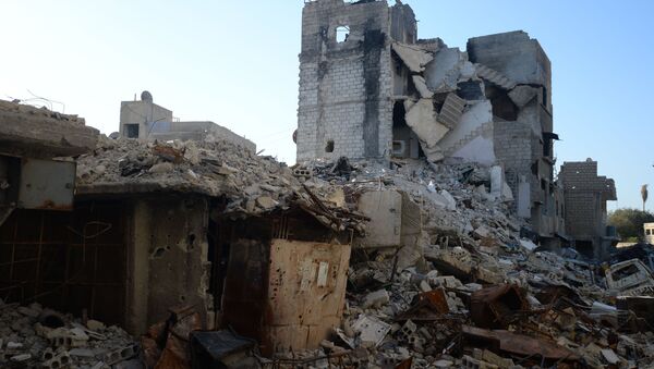 Destroyed buildings in Dahaniya, Damascus. - Sputnik International