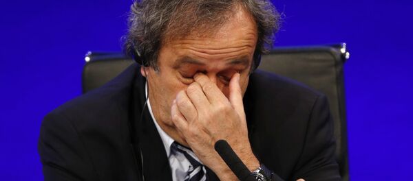 In this May 24, 2013 file photo UEFA President Michel Platini reacts as he speaks to members of the media at the end of the 37th Ordinary UEFA Congress in London. In this May 24, 2013 file photo UEFA President Michel Platini reacts as he speaks to members of the media at the end of the 37th Ordinary UEFA Congress in London. - Sputnik International