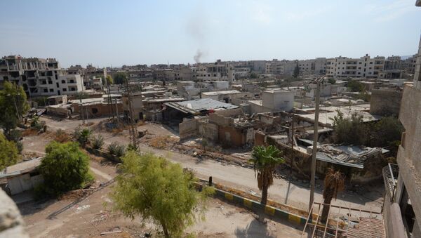 Destroyed buildings in the Darayya suburb of Damascus - Sputnik International