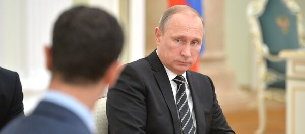 President Vladimir Putin meets with President of Syria Bashar al-Assad President Vladimir Putin meets with President of Syria Bashar al-Assad - Sputnik International