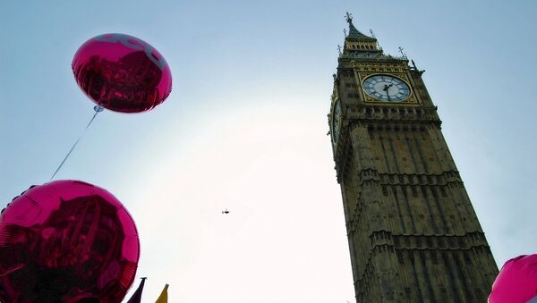 UCU balloons on the TUC's A Future That Works demonstration in Westminster - Sputnik International