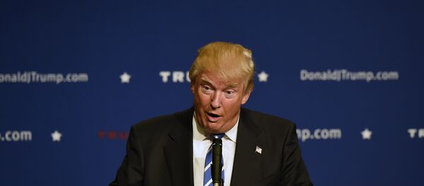 Republican presidential candidate Donald Trump speaks at an event. - Sputnik International