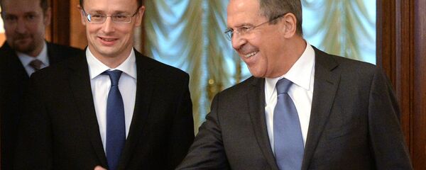 Hungarian Foreign Minister Peter Szijjarto and Russian Foreign Minister Sergei Lavrov. File photo. Hungarian Foreign Minister Peter Szijjarto and Russian Foreign Minister Sergei Lavrov. File photo. - Sputnik International
