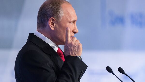 Russian President V. Putin took part in session of the International discussion club Valday - Sputnik International