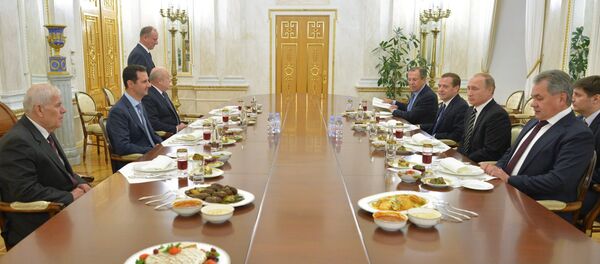 President Vladimir Putin meets with President of Syria Bashar al-Assad President Vladimir Putin meets with President of Syria Bashar al-Assad - Sputnik International