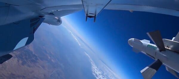 Russian Aerospace Force jet during a combat mission in Syria - Sputnik International