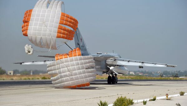 Russian aircraft at Hemeimeem Air Base in Syria - Sputnik International