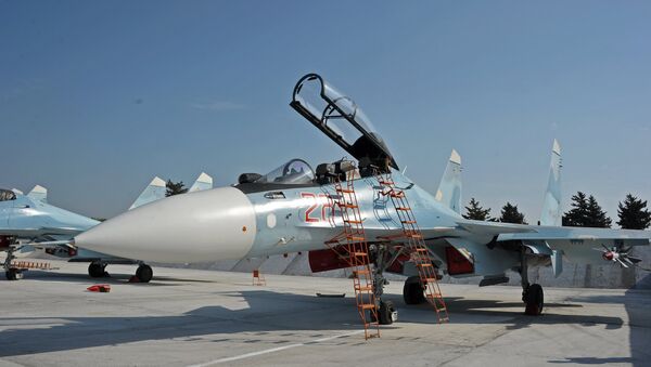 Russian aircraft at the Hmeymim Air Base in Syria. - Sputnik International