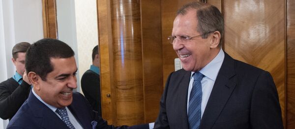Russian Foreign Minister Sergei Lavrov meets with UN High Representative for the Alliance of Civilizations Nassir Abdulaziz Al-Nasser Russian Foreign Minister Sergei Lavrov meets with UN High Representative for the Alliance of Civilizations Nassir Abdulaziz Al-Nasser - Sputnik International