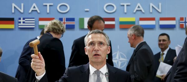 NATO Secretary-General Jens Stoltenberg chairs a NATO defence ministers meeting at the Alliance headquarters in Brussels, Belgium October 8, 2015 NATO Secretary-General Jens Stoltenberg chairs a NATO defence ministers meeting at the Alliance headquarters in Brussels, Belgium October 8, 2015 - Sputnik International