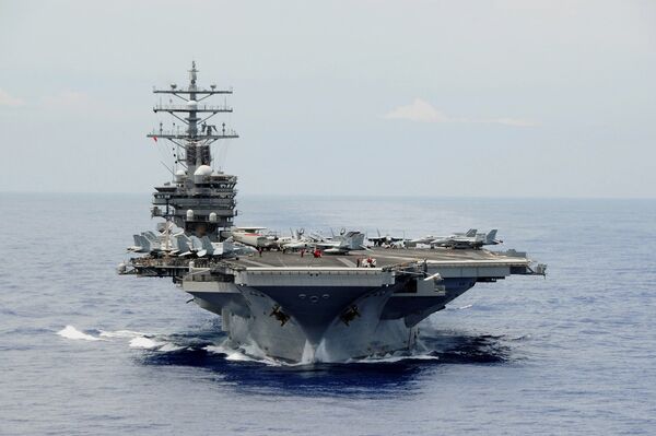 The aircraft carrier USS Ronald Reagan (CVN 76) is participating in Rim of the Pacific (RIMPAC) Exercise 2014 The aircraft carrier USS Ronald Reagan (CVN 76) is participating in Rim of the Pacific (RIMPAC) Exercise 2014 - Sputnik International
