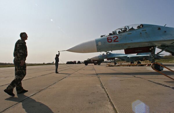 The Baltic Fleet Su-27 fighter squadron The Baltic Fleet Su-27 fighter squadron - Sputnik International