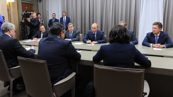 Vladimir Putin meets with German Vice Chancellor Sigmar Gabriel - Sputnik International