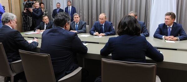 Vladimir Putin meets with German Vice Chancellor Sigmar Gabriel Vladimir Putin meets with German Vice Chancellor Sigmar Gabriel - Sputnik International
