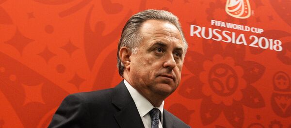 Vitaly Mutko, Minister of Sport and President of the Russiasn Football Union, attending a press briefing on FIFA and Russia-2018 Organizing Committee visits to 2018 world football championship stadiums - Sputnik International