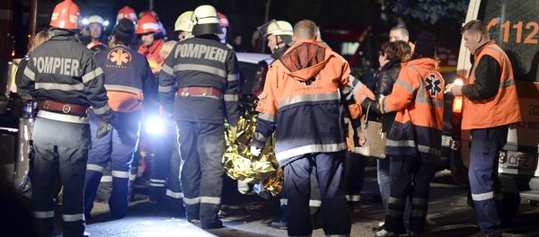 Emergency services work outside a nightclub in Bucharest, Romania Emergency services work outside a nightclub in Bucharest, Romania - Sputnik International