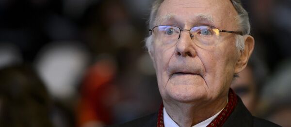 Ikea founder Ingvar Kamprad attends the inauguration of the Margaretha Kamprad Chair of Environmental Science and Limnology on December 3, 2012 at the Swiss Federal Institutes of Technology of Lausanne (EPFL) in Lausanne - Sputnik International