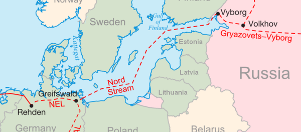 Map of Nord Stream, which runs from Russia's Vyborg through the Baltic Sea to Greifswald, northeastern Germany. Map of Nord Stream, which runs from Russia's Vyborg through the Baltic Sea to Greifswald, northeastern Germany. - Sputnik International