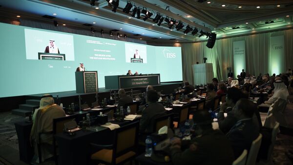 Saudi Foreign Minister Adel al-Jubeir delivers a speech during the 11th Manama Dialogue Regional Security Summit organised by the International Institute for Strategic Studies (IISS) in the Bahraini capital, Manama, on October 31, 2015 - Sputnik International