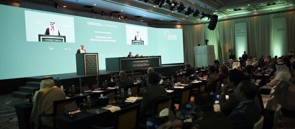 Saudi Foreign Minister Adel al-Jubeir delivers a speech during the 11th Manama Dialogue Regional Security Summit organised by the International Institute for Strategic Studies (IISS) in the Bahraini capital, Manama, on October 31, 2015 Saudi Foreign Minister Adel al-Jubeir delivers a speech during the 11th Manama Dialogue Regional Security Summit organised by the International Institute for Strategic Studies (IISS) in the Bahraini capital, Manama, on October 31, 2015 - Sputnik International
