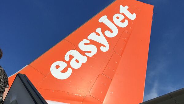 An Airbus in British airline EasyJet livery is pictured on July 3, 2015 on the tarmac at the Lille-Lesquin airport, northern France. - Sputnik International