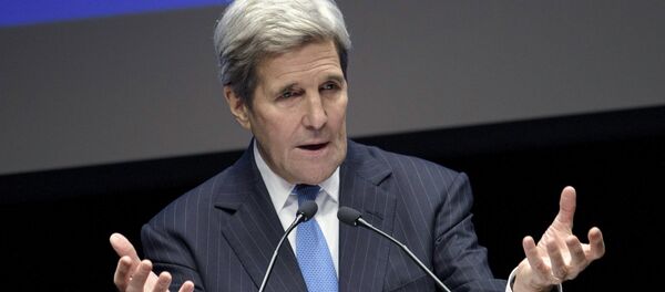 U.S. Secretary of State John Kerry speaks at Nazarbayev University on November 2, 2015 in Astana U.S. Secretary of State John Kerry speaks at Nazarbayev University on November 2, 2015 in Astana - Sputnik International
