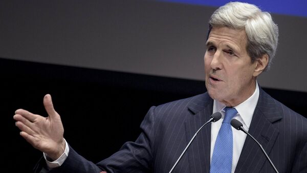 US Secretary of State John Kerry speaks at Nazarbayev University on November 2, 2015 in Astana. - Sputnik International