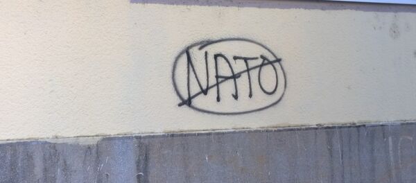 Anti-NATO graffiti in Montenegro Anti-NATO graffiti in Montenegro - Sputnik International
