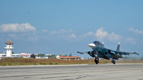 Russian warplanes at Hmeymim Airbase, Syria - Sputnik International