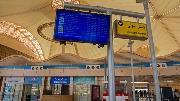 A signboard list scheduled flights departing from Sharm el-Sheikh Airport - Sputnik International