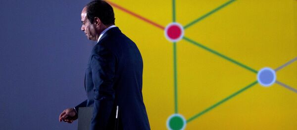 Egyptian President Abdel Fattah Al Sisi returns after speaking at the India Africa Forum Summit in New Delhi, India, Thursday, Oct. 29, 2015. Egyptian President Abdel Fattah Al Sisi returns after speaking at the India Africa Forum Summit in New Delhi, India, Thursday, Oct. 29, 2015. - Sputnik International