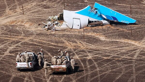 The A321 crash site in Egypt. - Sputnik International