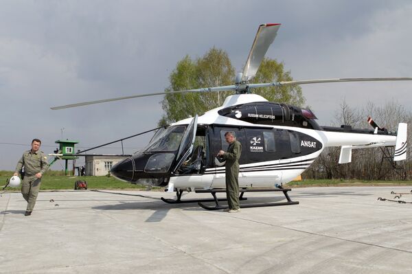 The new Ansat, seen here at OAO Kazan Helicopter Plant's testing facility. The new Ansat, seen here at OAO Kazan Helicopter Plant's testing facility. - Sputnik International