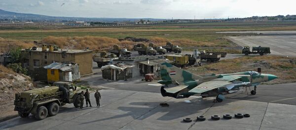 MiG-23 of the Syrian Air Force on air base Hama MiG-23 of the Syrian Air Force on air base Hama - Sputnik International