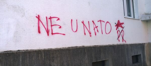 Anti-NATO graffiti in Montenegro - Sputnik International