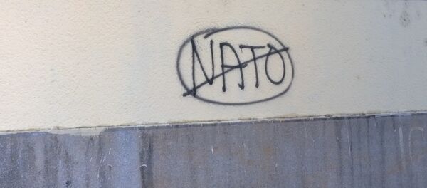 Anti-NATO graffiti in Montenegro Anti-NATO graffiti in Montenegro - Sputnik International