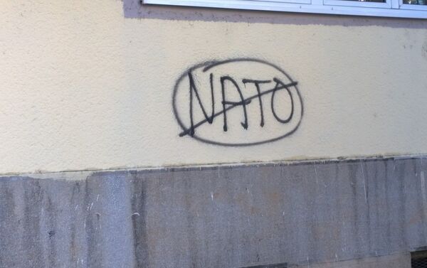 Anti-NATO graffiti in Montenegro - Sputnik International