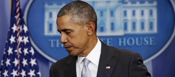 U.S. President Barack Obama departs after speaking about the shooting attacks in Paris, from the White House in Washington November 13, 2015 - Sputnik International