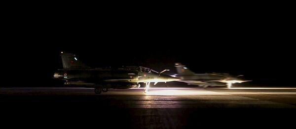 French fighter planes prepare to take off from an unidentified location in this still image taken from handout video released on November 16, 2015. French warplanes pounded Islamic State positions in Syria on November 15, 2015 as police in Europe widened their investigations into coordinated attacks in Paris that killed more than 130 people French fighter planes prepare to take off from an unidentified location in this still image taken from handout video released on November 16, 2015. French warplanes pounded Islamic State positions in Syria on November 15, 2015 as police in Europe widened their investigations into coordinated attacks in Paris that killed more than 130 people - Sputnik International