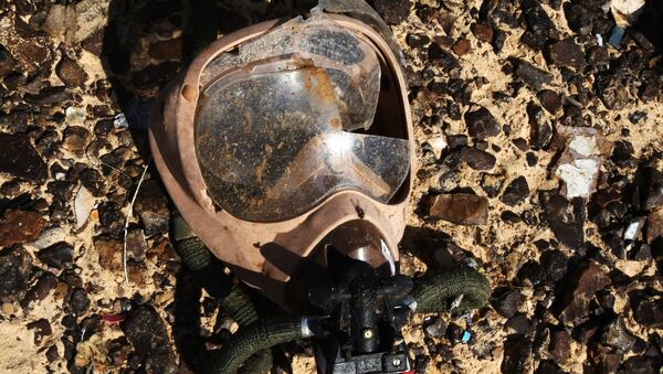 An oxygen mask on the crash site of the Airbus A321 that was carrying out Kogalymavia Flight 9268 from Sharm el-Sheikh to St. Petersburg, 100 km south of El Arish in the northern Sinai Peninsula - Sputnik International